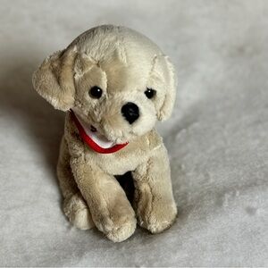 Tan Plush Cute Puppy Dog with Sheels Sporting Good‎ Store Bandana Accessory